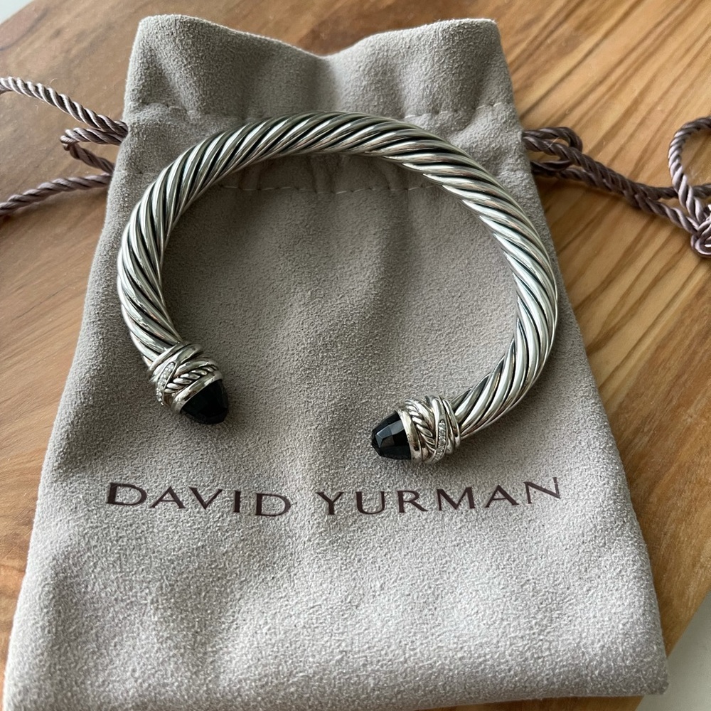 David Yurman black onyx bracelet with diamonds